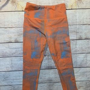 Zyia Orange Weave Light n Tight Leggings